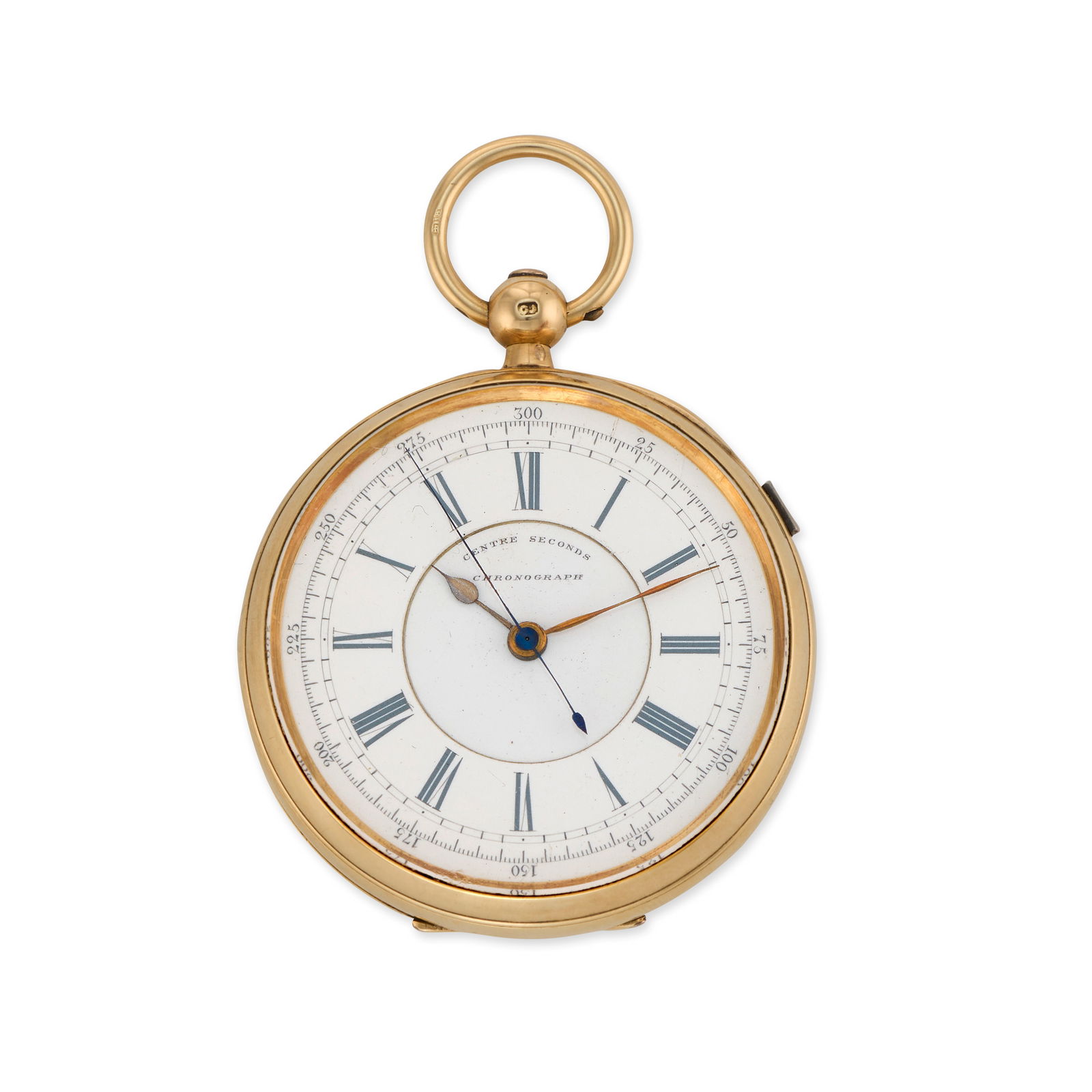 An 18K gold key wind open face pocket watch Chester Hallmark for 1895: An 18K gold key wind open face pocket watch Date: Chester Hallmark for 1895 Movement: Gilt 3/4 plate English lever, cut and compensated bi-metallic balance, No.118397 Dial: White, black Roman numeral
