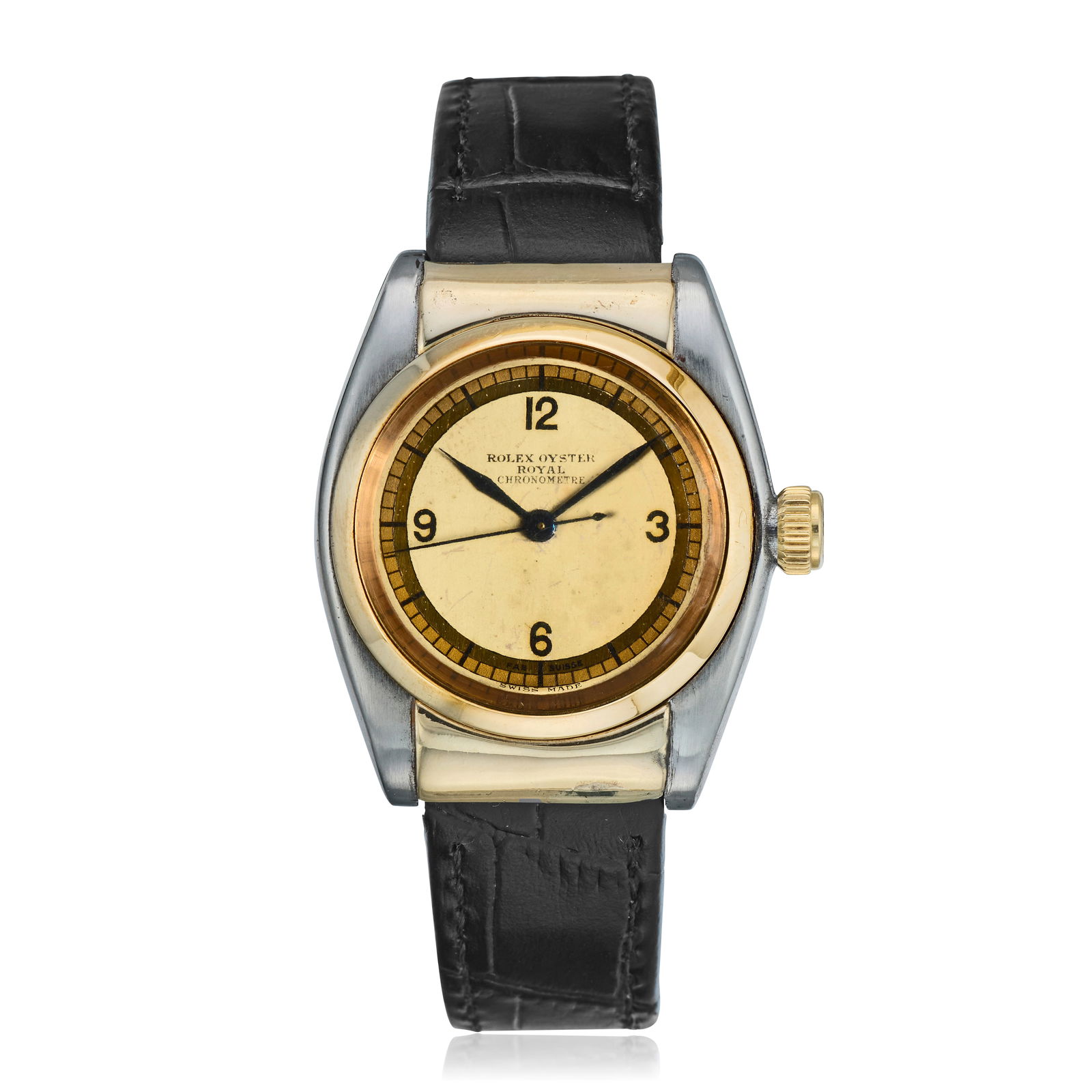 Rolex. A stainless steel and gold manual wind wristwatch Oyster Royal, Ref: 2319/2081, Circa 1930 (1 of 1)