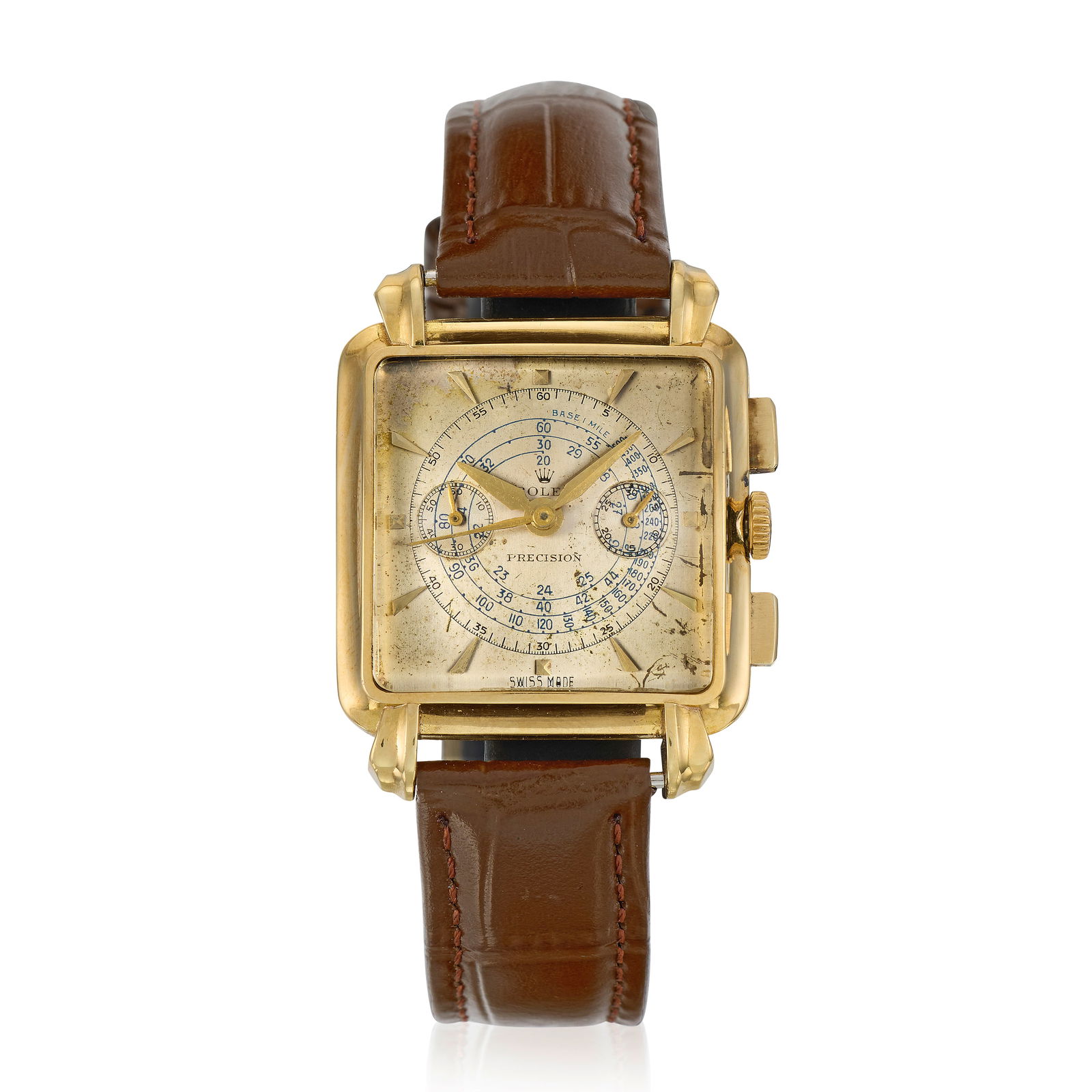 Rolex. An 18K gold manual wind chronograph wristwatch Precision Gabus, Ref: 8206, Circa 1950 (1 of 1)