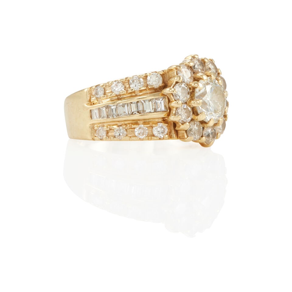 14K GOLD AND DIAMOND RING - 2