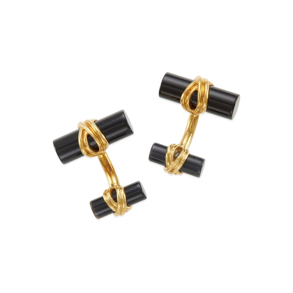 TIFFANY & CO.: PAIR OF 18K GOLD CUFFLINKS - 2