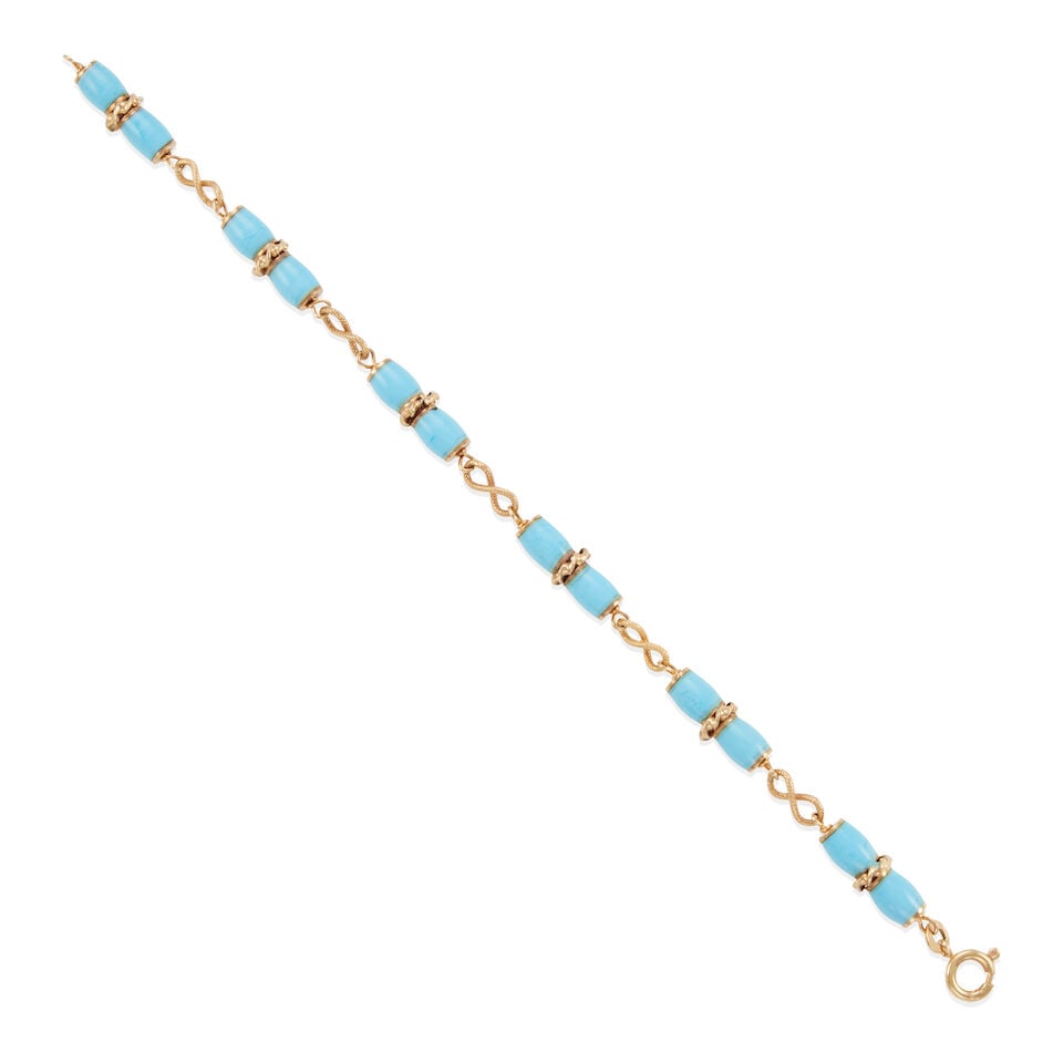 18K GOLD AND ENAMEL BRACELET (1 of 2)