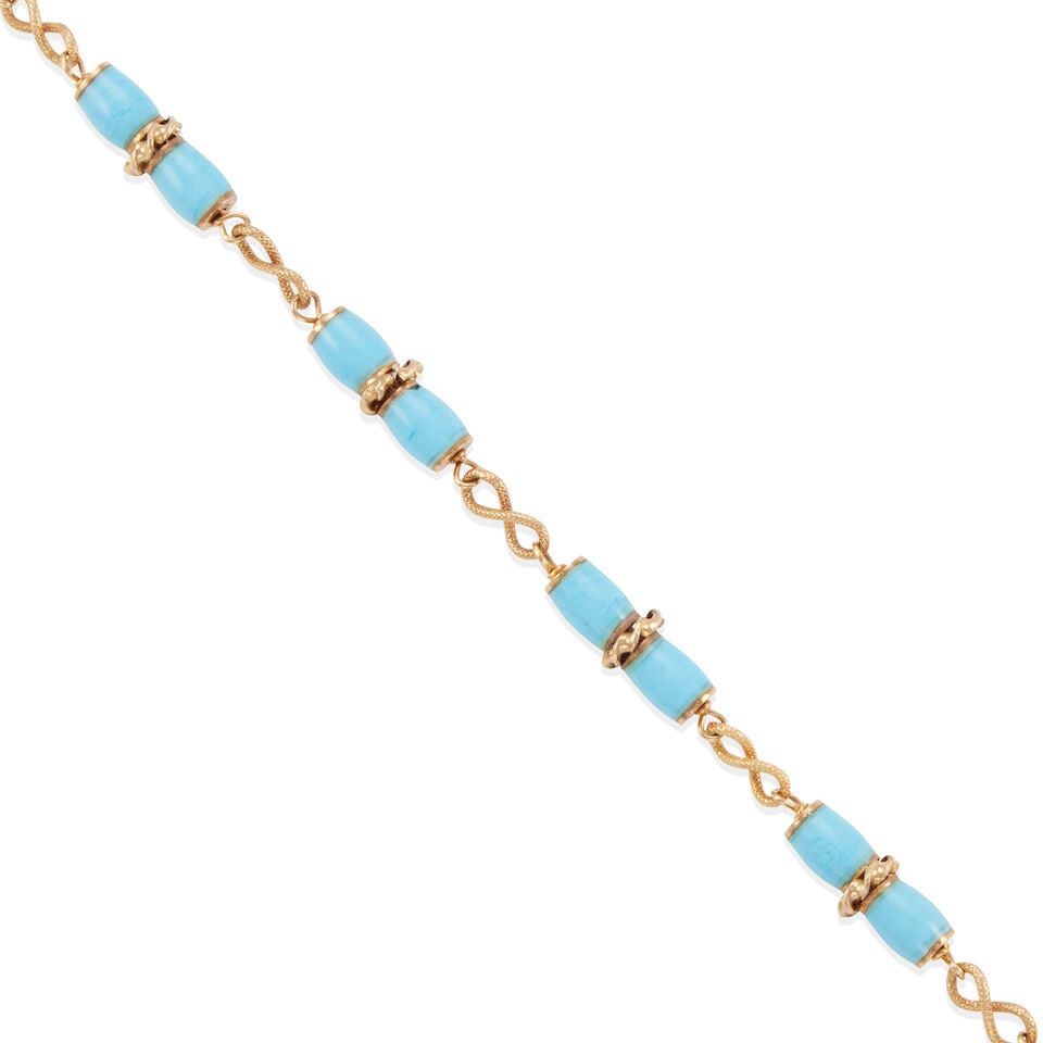 18K GOLD AND ENAMEL BRACELET - 2