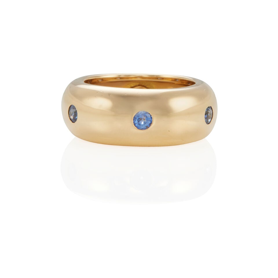 18K GOLD AND SAPPHIRE BAND - 2