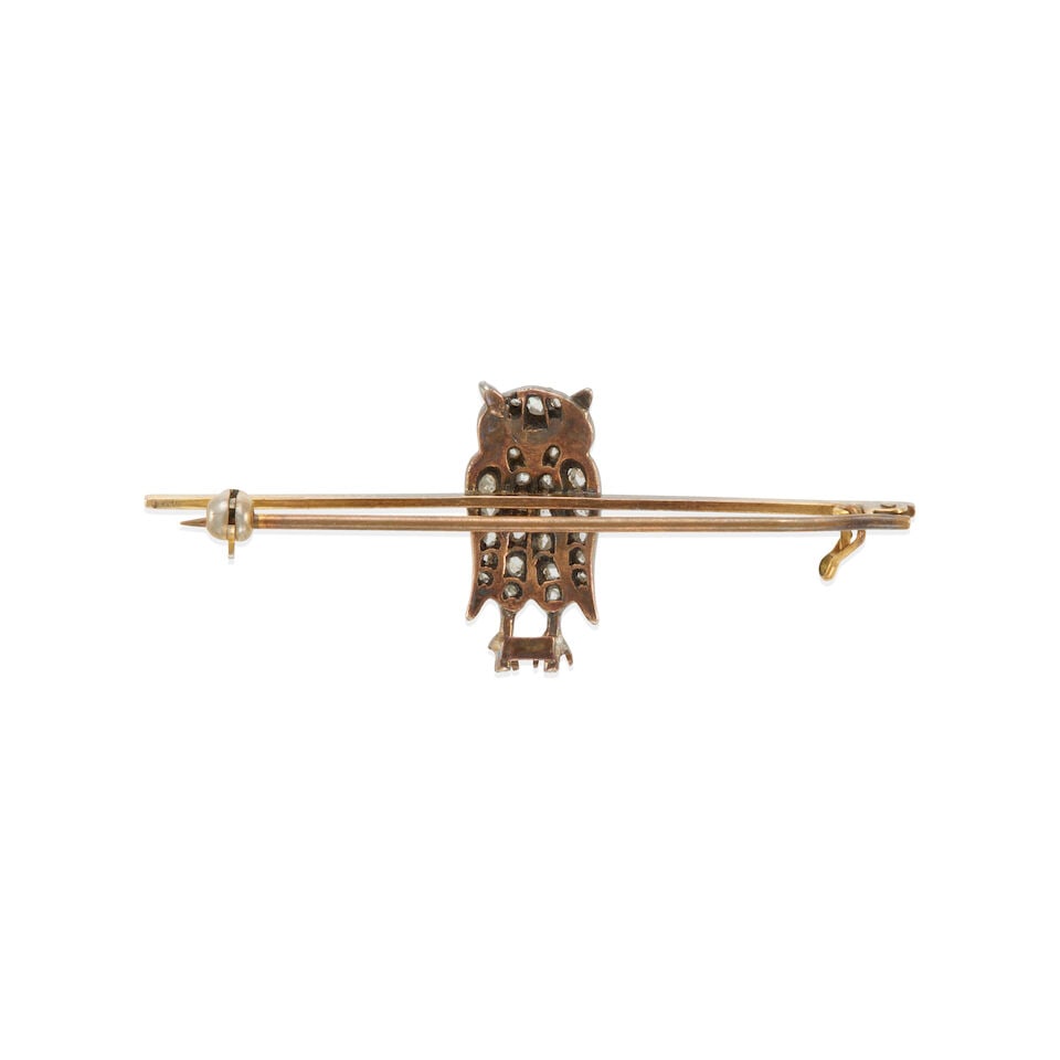 ANTIQUE OWL BROOCH - 2