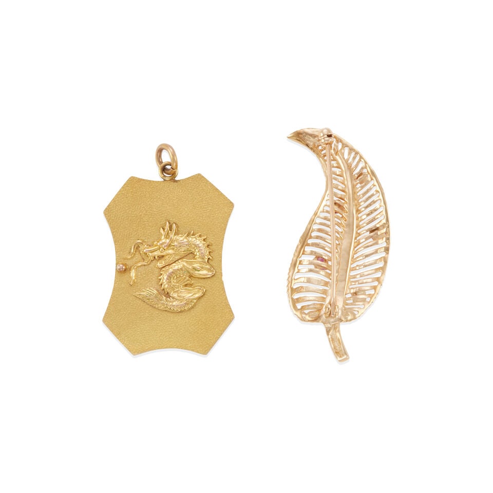 GROUP OF GOLD AND GEM-SET JEWELRY - 2