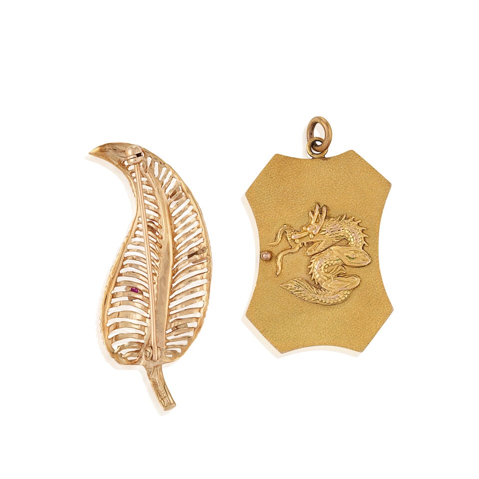 GROUP OF GOLD AND GEM-SET JEWELRY - 3