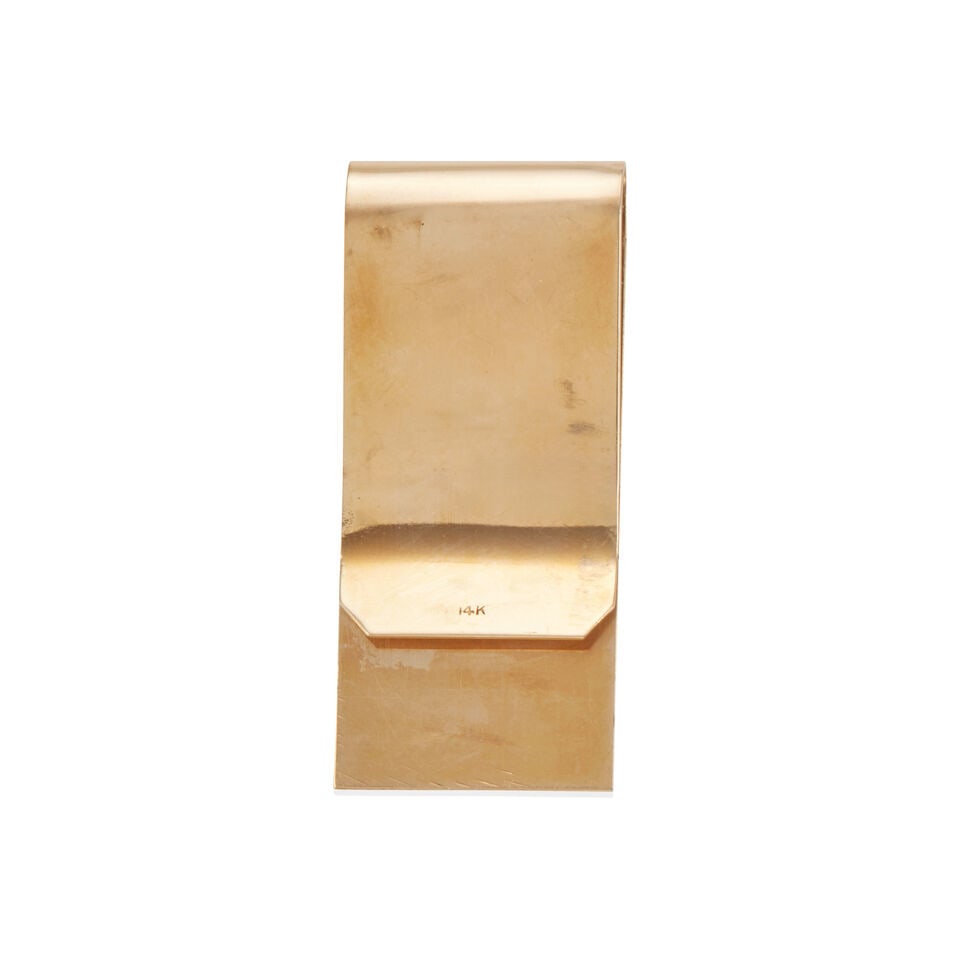14K GOLD AND DIAMOND MONEY CLIP - 2