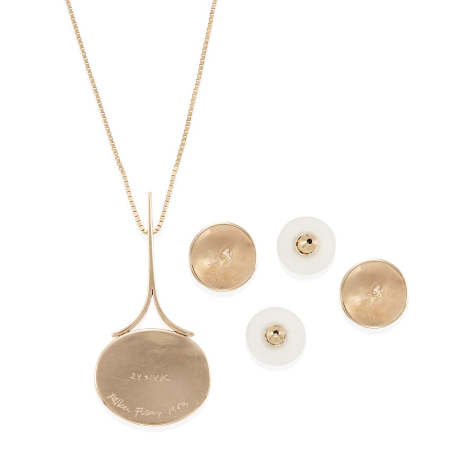 FALCHER FUSAGER: GOLD, ENAMEL AND OPAL SET - 2