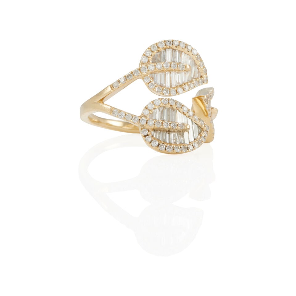14K GOLD AND DIAMOND RING - 2