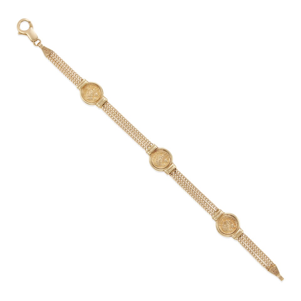 14K GOLD COIN BRACELET - 2