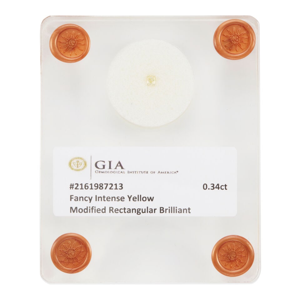 ONE LOOSE FANCY INTENSE YELLOW DIAMOND WITH GIA REPORT - 3