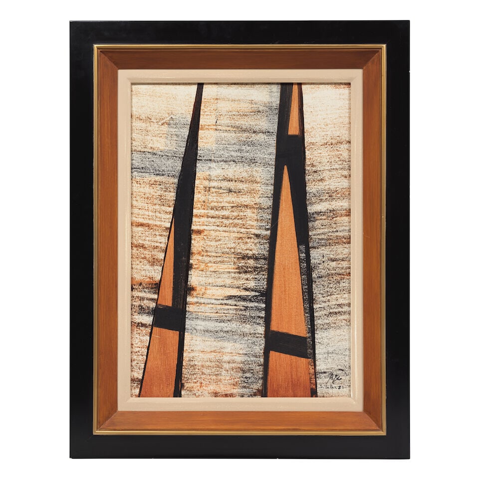 Salah Taher (Egypt, 1911-2007) Orange Abstraction - 3