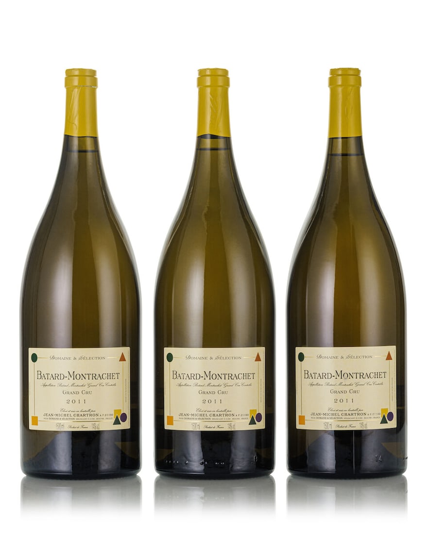 Domaine et Sélection (Jean Chartron) Bâtard Montrachet, 2011 (3x Magnum): Domaine et Sélection (Jean Chartron) Bâtard Montrachet, 2011 (3x Magnum) Region: Burgundy Label: 3x slightly scuffed Packaging: oc Miscellaneous: great colour For further information on this
