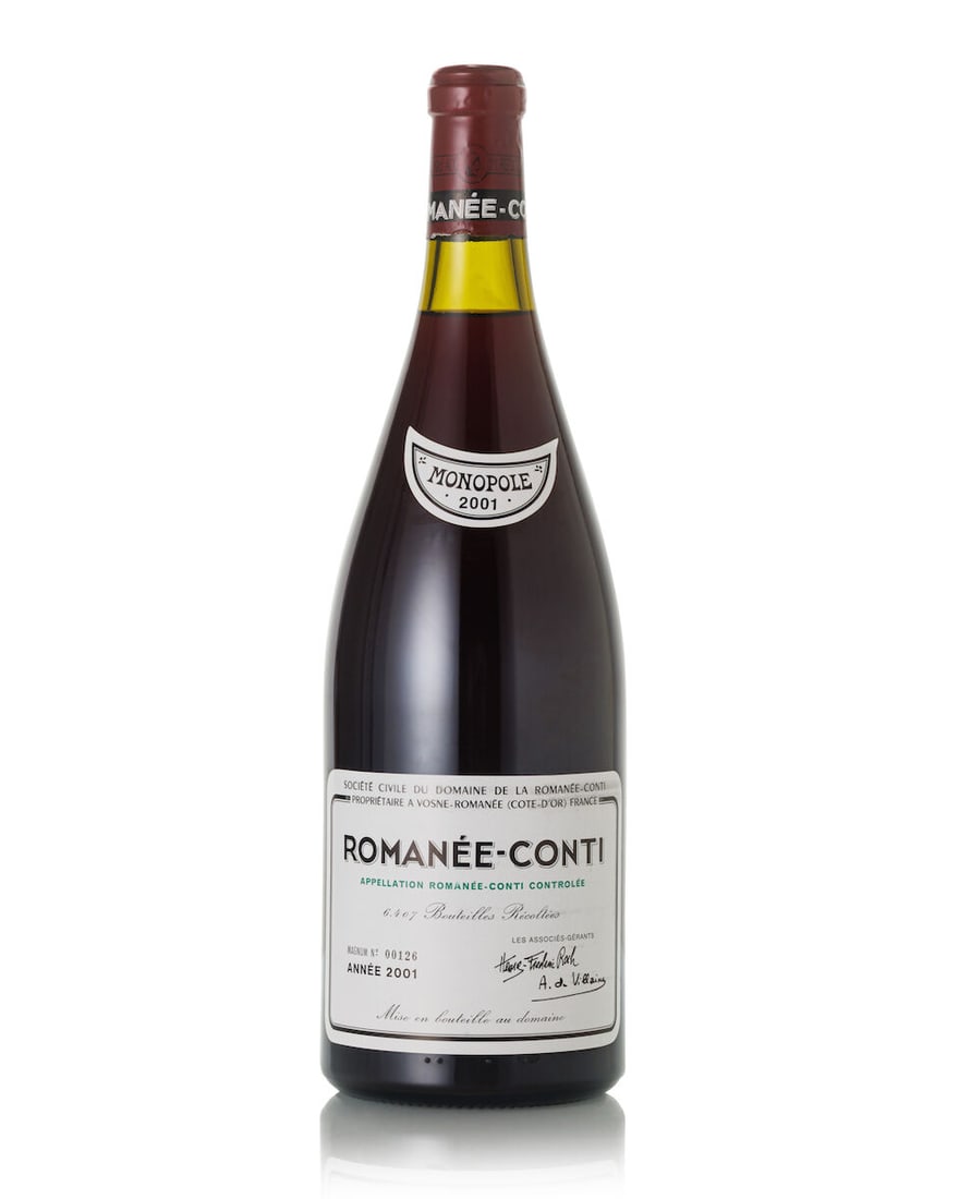 Domaine de la Romanée-Conti Romanée Conti, 2001 (1x Magnum): Domaine de la Romanée-Conti Romanée Conti, 2001 (1x Magnum) Region: Burgundy Capsule: slightly torn For further information on this lot please visit Bonhams.com For further information about
