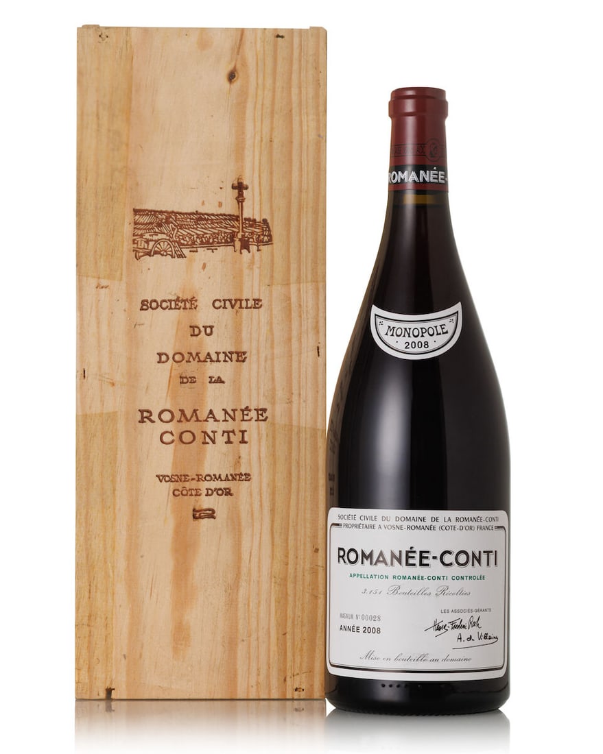 Domaine de la Romanée-Conti Romanée Conti, 2008 (1x Magnum): Domaine de la Romanée-Conti Romanée Conti, 2008 (1x Magnum) Region: Burgundy Label: slightly scuffed front and back label Packaging: owc For further information on this lot please visit Bonh