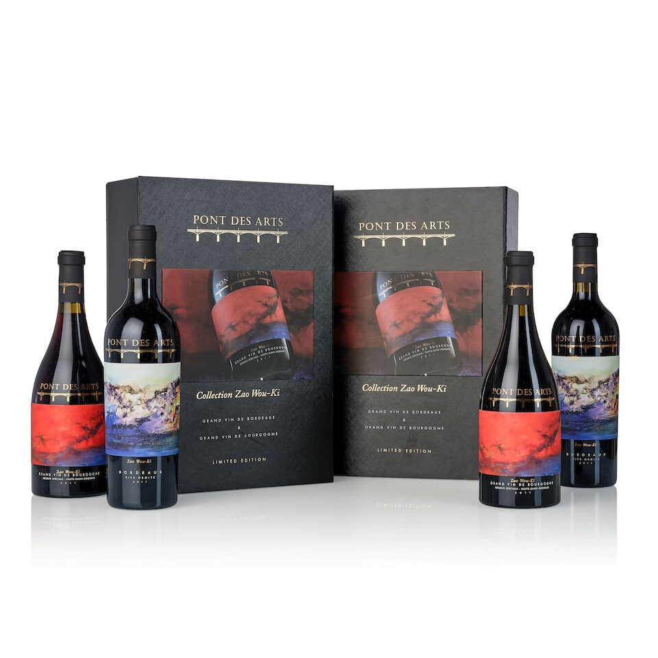 Pont des Arts, Zao Wou-ki Collection, 2011 (4x 750ml): Pont des Arts, Zao Wou-ki Collection, 2011 (4x 750ml) Region: Bordeaux Packaging: 2oc2 Miscellaneous: each case includes: 1x Grand Vin de Bourgogne 'Réserve Spéciale' Nuits St. Georges 2011
