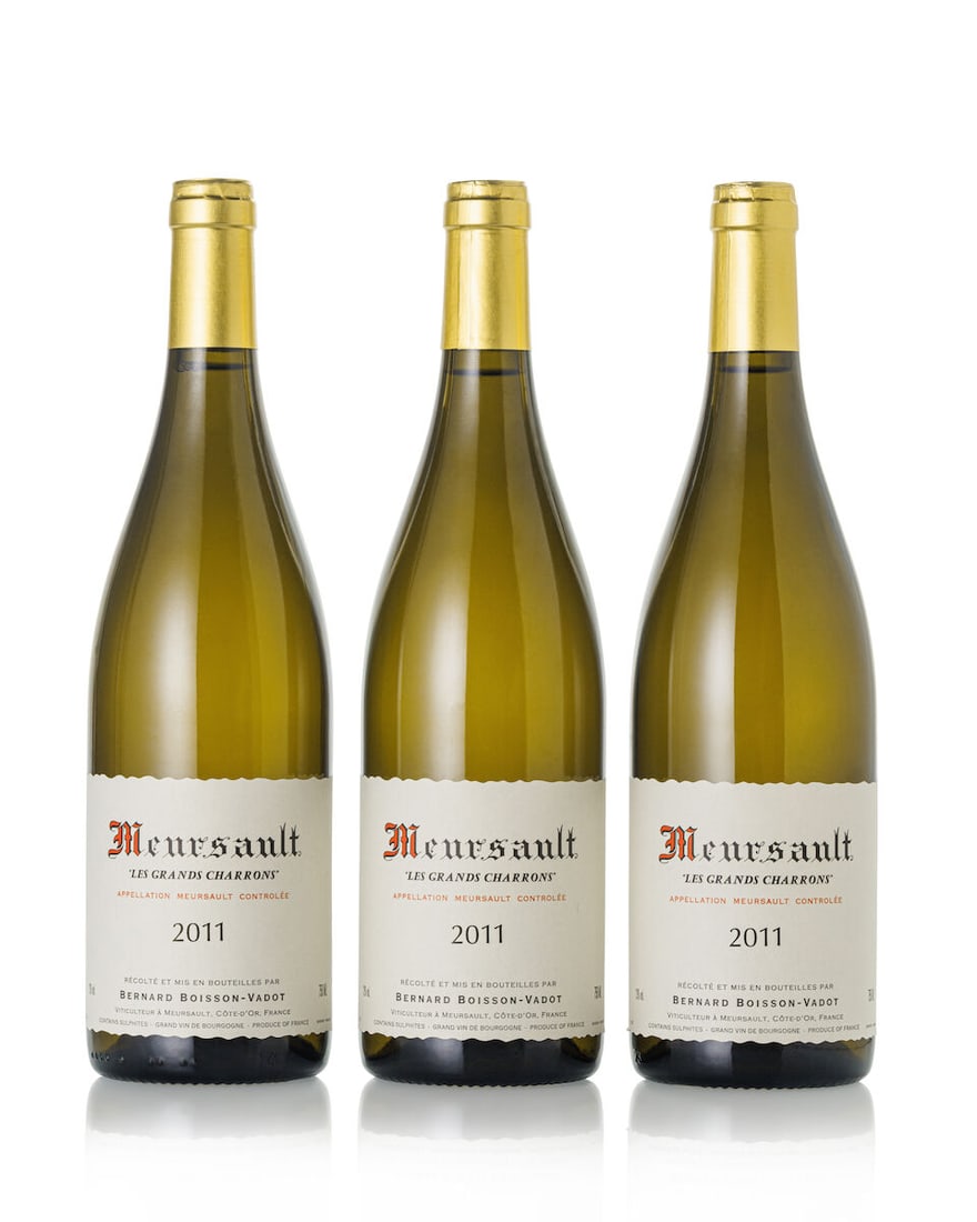 Boisson-Vadot Meursault Les Grands Charrons, 2011 (3x 750ml): Boisson-Vadot Meursault Les Grands Charrons, 2011 (3x 750ml) Region: Burgundy Miscellaneous: great colour For further information on this lot please visit Bonhams.com For further information about