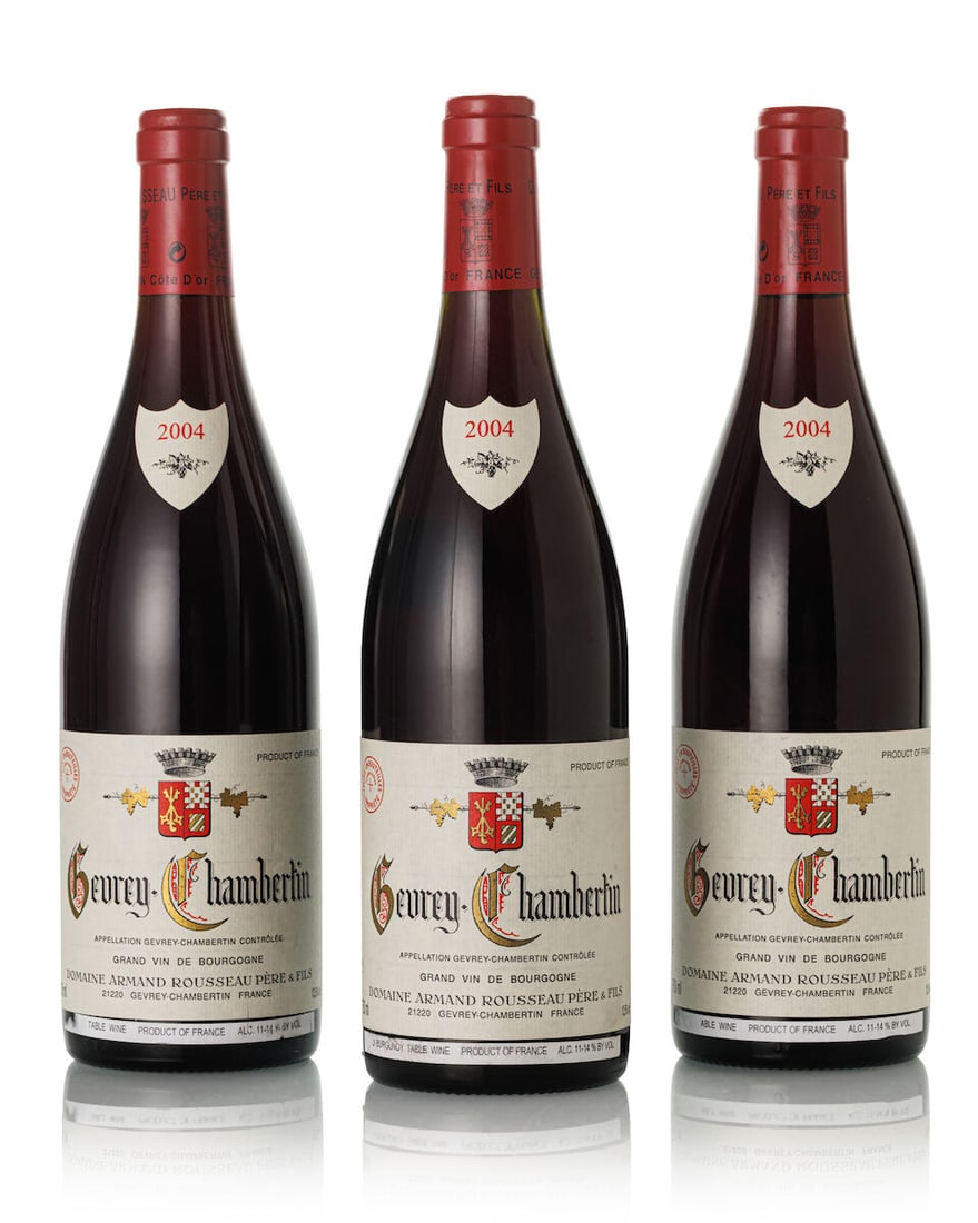 Domaine Armand Rousseau Gevrey Chambertin, 2004 (3x 750ml): Domaine Armand Rousseau Gevrey Chambertin, 2004 (3x 750ml) Region: Burgundy Miscellaneous: Provenance: The Khoury Collection | Zachys, great colour For further information on this lot please visit Bon