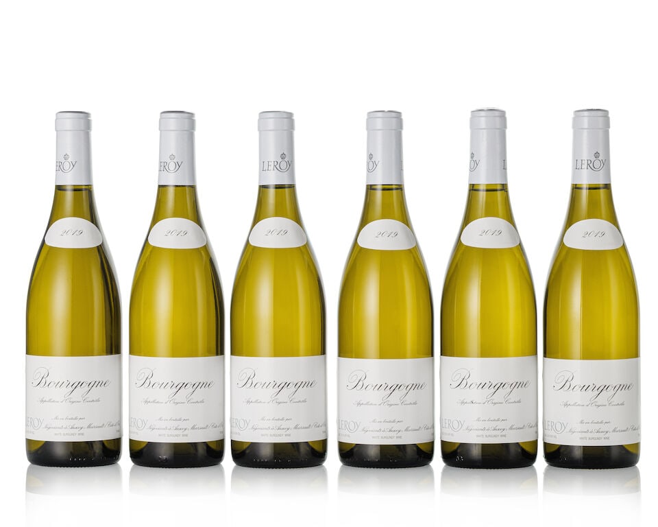 Maison Leroy Bourgogne Blanc, 2019 (6x 750ml): Maison Leroy Bourgogne Blanc, 2019 (6x 750ml) Region: Burgundy Label: 6x nicked For further information on this lot please visit Bonhams.com For further information about this lot please visit the