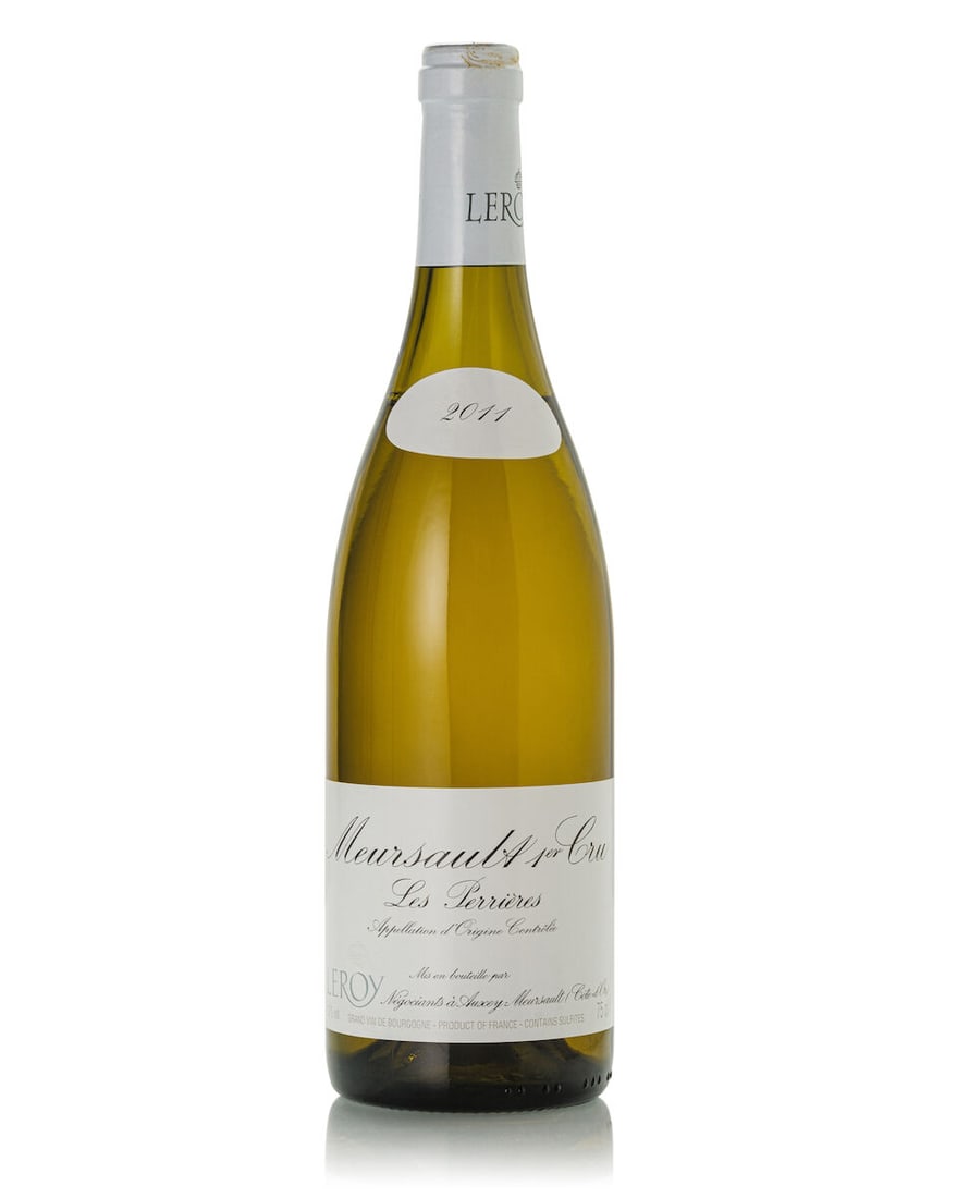 Maison Leroy Meursault Les Perrières, 2011 (1x 750ml): Maison Leroy Meursault Les Perrières, 2011 (1x 750ml) Region: Burgundy Capsule: signs of old seepage For further information on this lot please visit Bonhams.com For further information about
