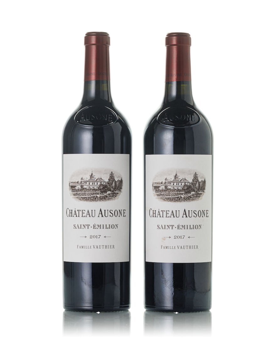 Château Ausone, 2017 (2x 750ml): Château Ausone, 2017 (2x 750ml) Region: Bordeaux Label: nicked, slightly stained For further information on this lot please visit Bonhams.com For further information about this lot please