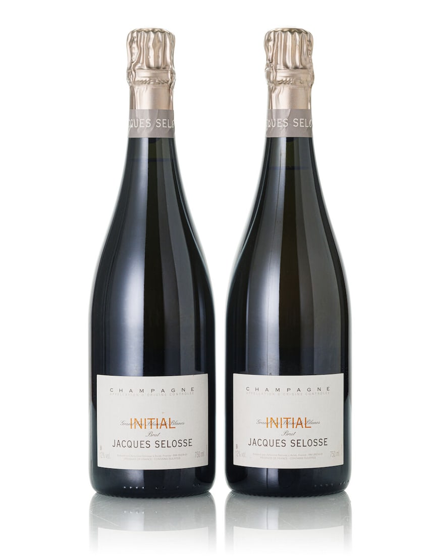 Jacques Selosse Initial Brut, NV (2x 750ml): Jacques Selosse Initial Brut, NV (2x 750ml) Region: Champagne Label: 1x slightly marked Miscellaneous: 2x disgorged on 21 October 2009 For further information on this lot please visit Bonhams.com For