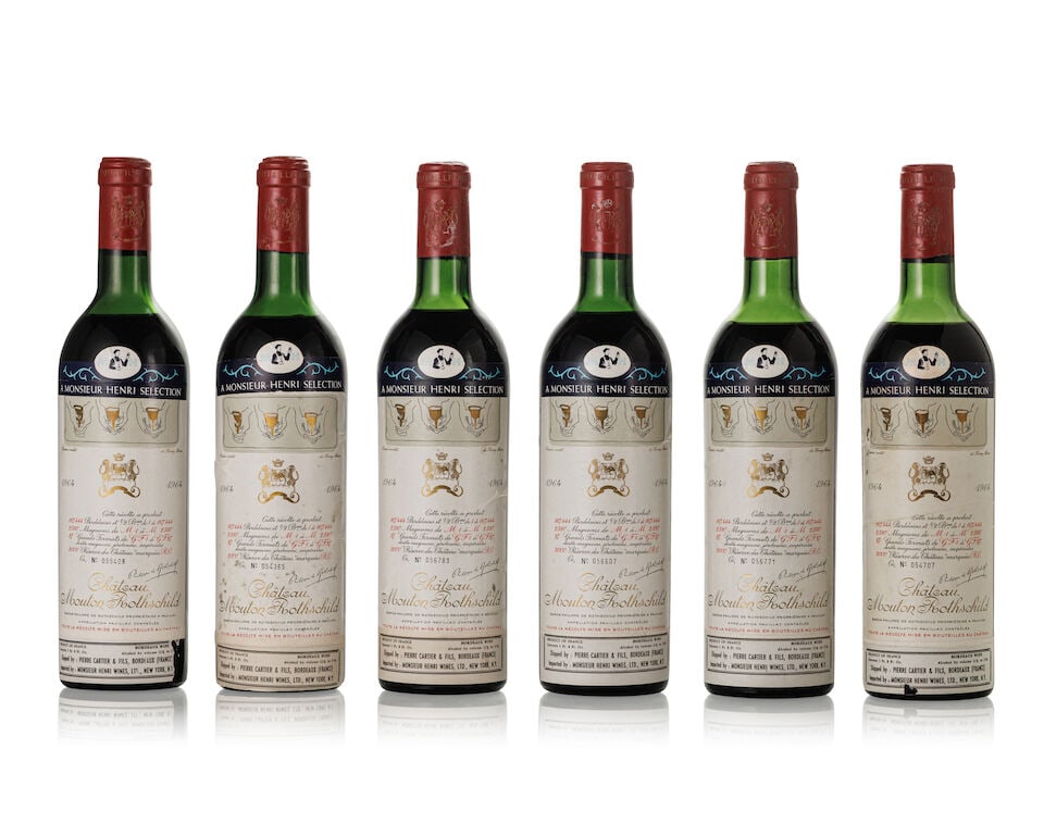 Château Mouton Rothschild, 1964 (10x 750ml) (1 of 2)