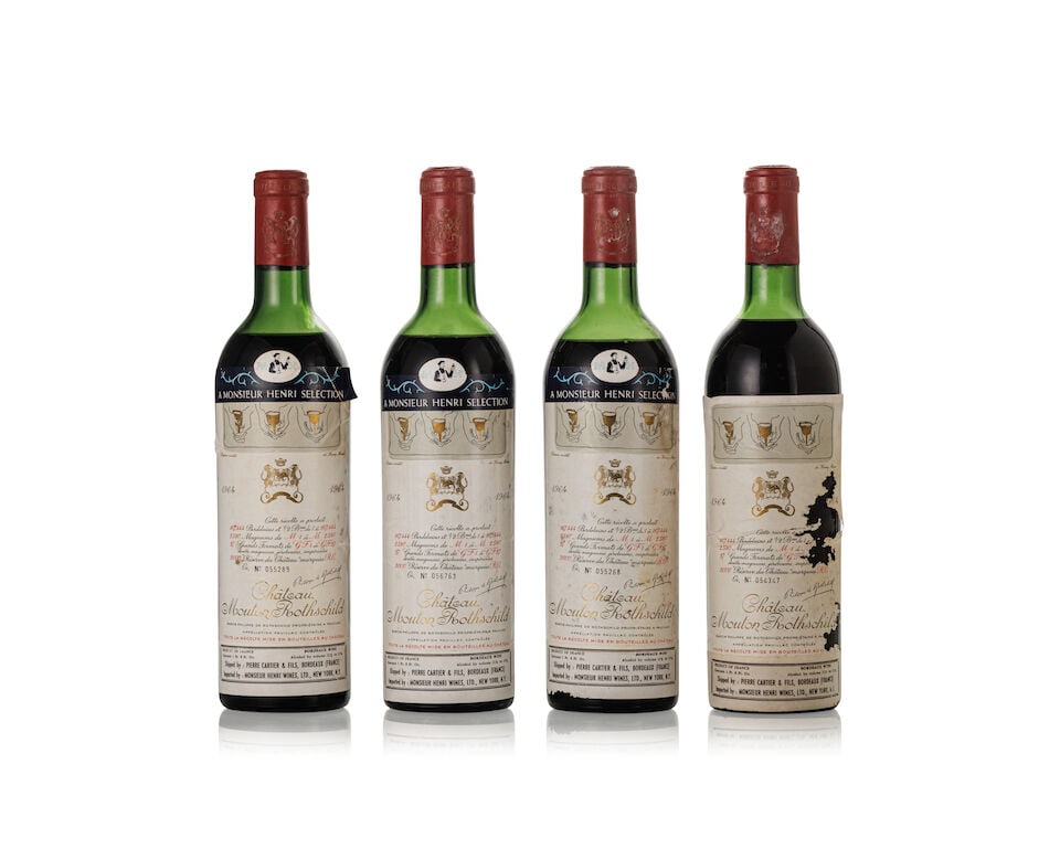 Château Mouton Rothschild, 1964 (10x 750ml) - 2