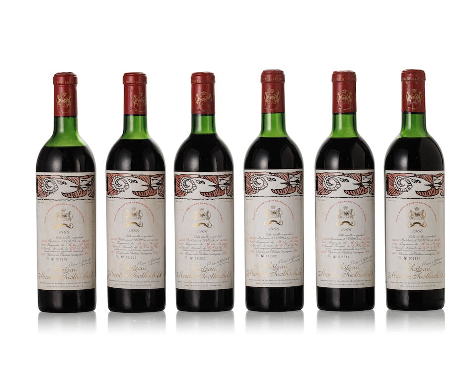 Château Mouton Rothschild, 1966 (10x 750ml) (1 of 2)