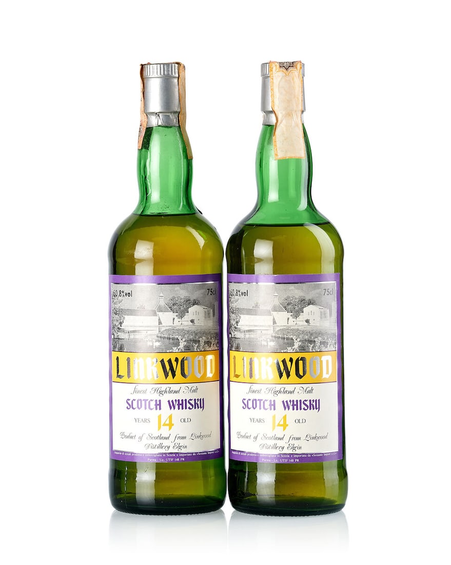 Linkwood 14 Year Old (2x 750ml): Linkwood 14 Year Old (2x 750ml) Region: Speyside Fill Level: 1x upper shoulder, 1x mid shoulder Label: 2x good labels Alcohol content: 60.8% ABV Notes: Imported by Sestante Import. s.r.l., Parma.