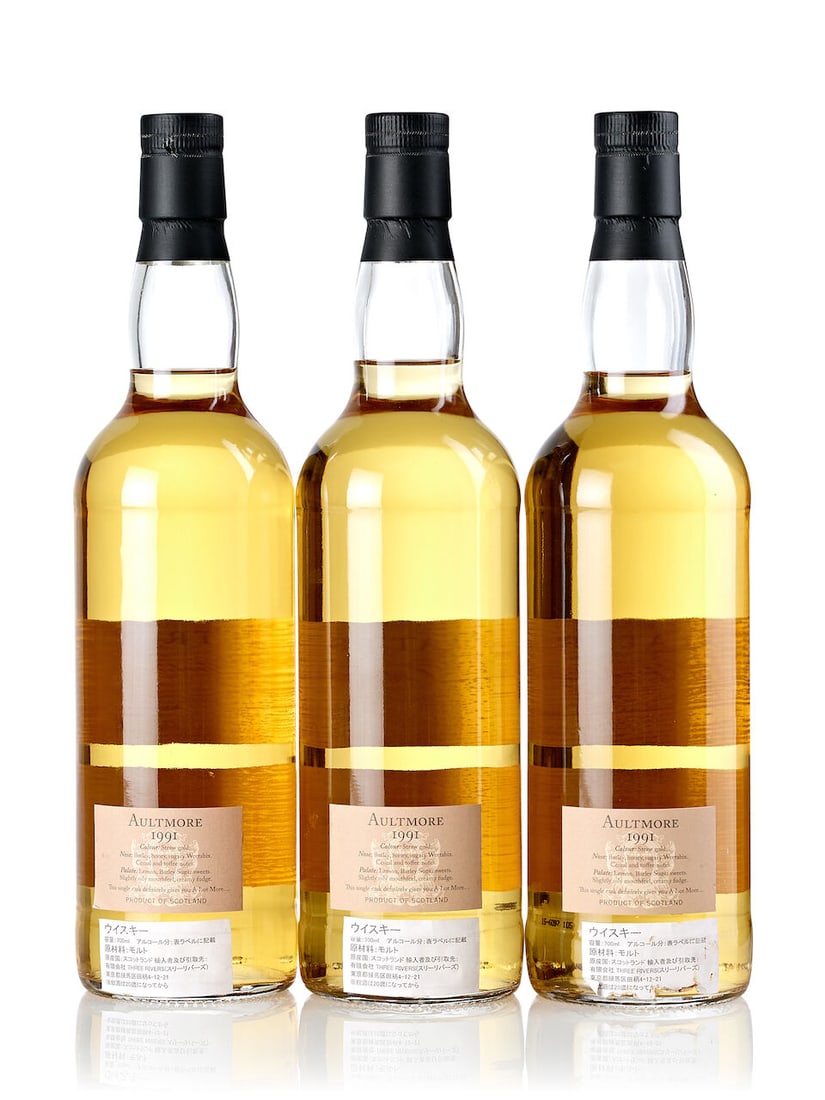 Aultmore A.D. Rattray Cask Collection 23 Year Old, 1991 (3x 700ml) - 3