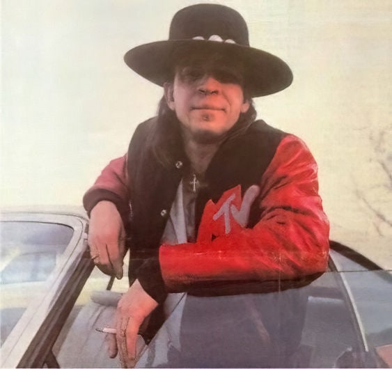 Stevie Ray Vaughan: An Autographed Varsity-Style MTV Jacket, 1985, - 2