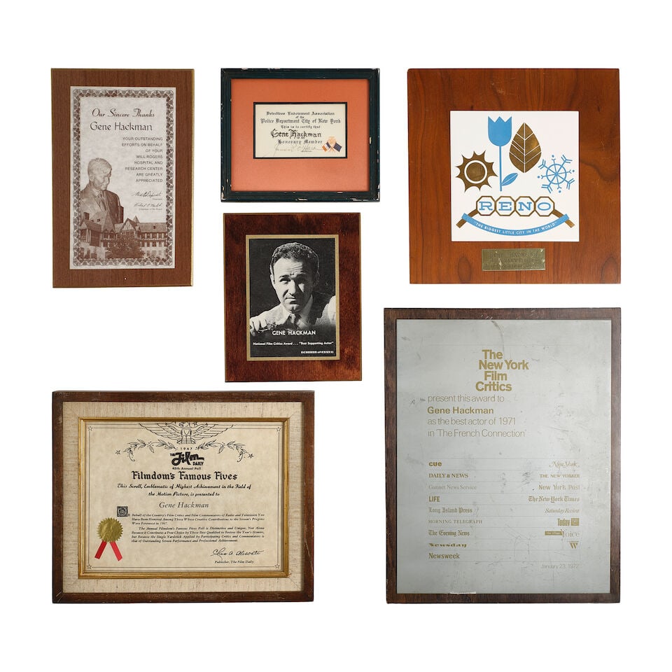 Gene Hackman: A Group of Awards and Certificates - 2