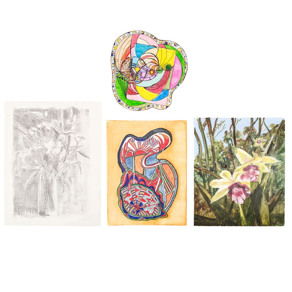 Gene Hackman: A Large Group of Partially Completed Paintings and Sketches on Panel, Canvas, and ... (1 of 1)