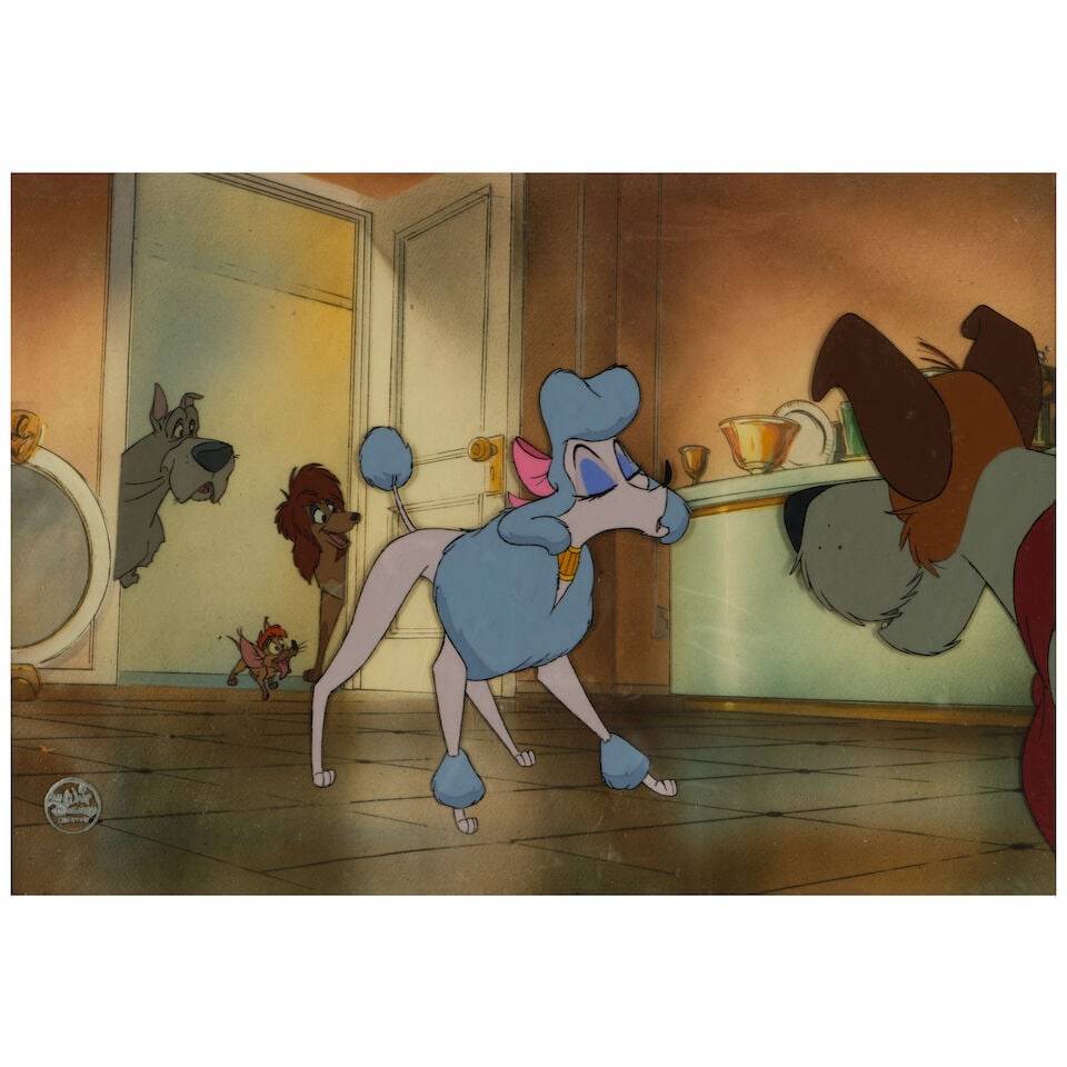 'Dodger' and 'Georgette' Celluloid from Oliver & Company, Walt Disney, 1988 - 2