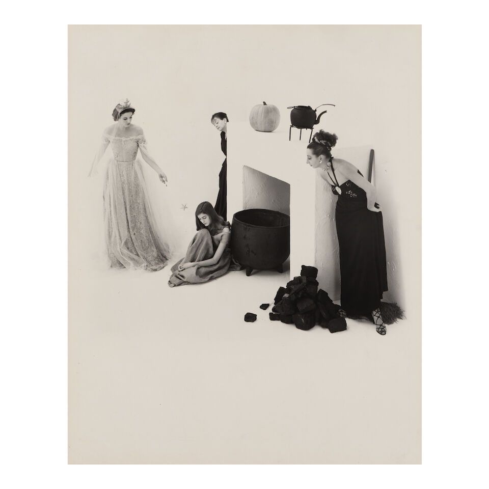 Irving Penn (1917-2009); Cinderella, New York;: Irving Penn (1917-2009) Cinderella, New York, 1946 Gelatin silver print; mounted, signed and dated in ink on the mount, the photographer's credit stamp and a Condé Nast copyright stamp on the rev