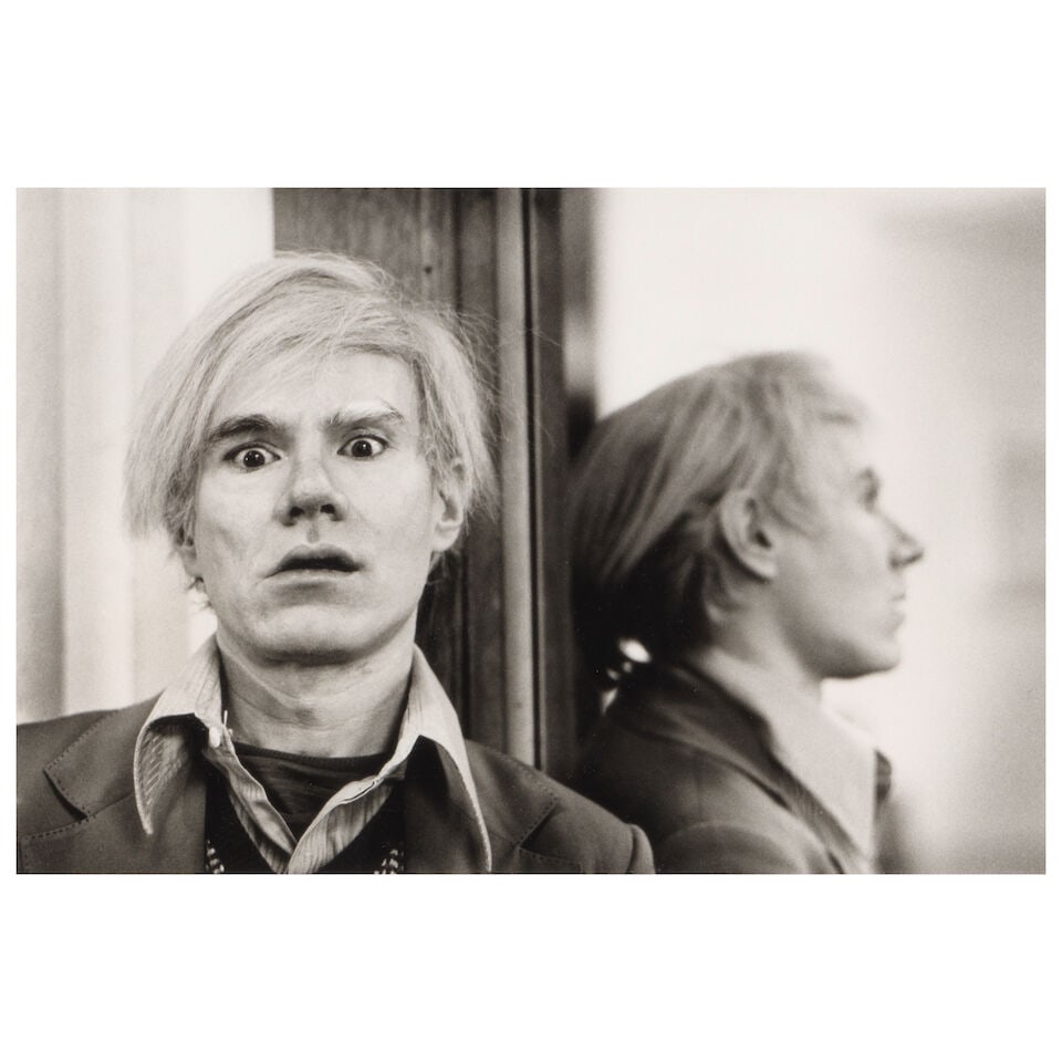 Michael Childers (born 1944); Andy Warhol in his New York Studio;: Michael Childers (born 1944) Andy Warhol in his New York Studio, 1976 Gelatin silver print, printed later; signed, dated, and editioned '15/20' in ink on the reverse, framed, a Fahey/Klein label on th