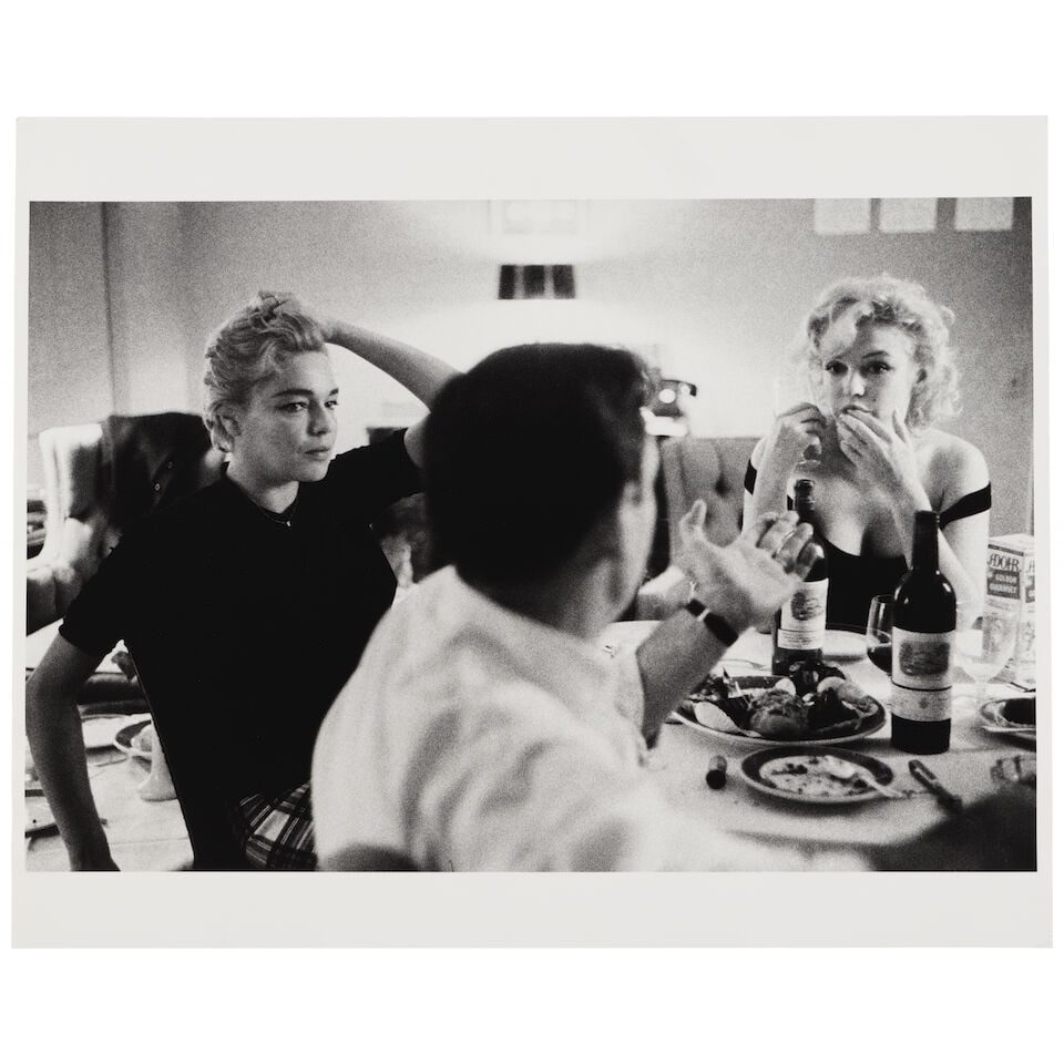Bruce Davidson (born 1933); Marilyn Monroe, Simone Signoret, and Yves Montand, Beverly Hills; - 2