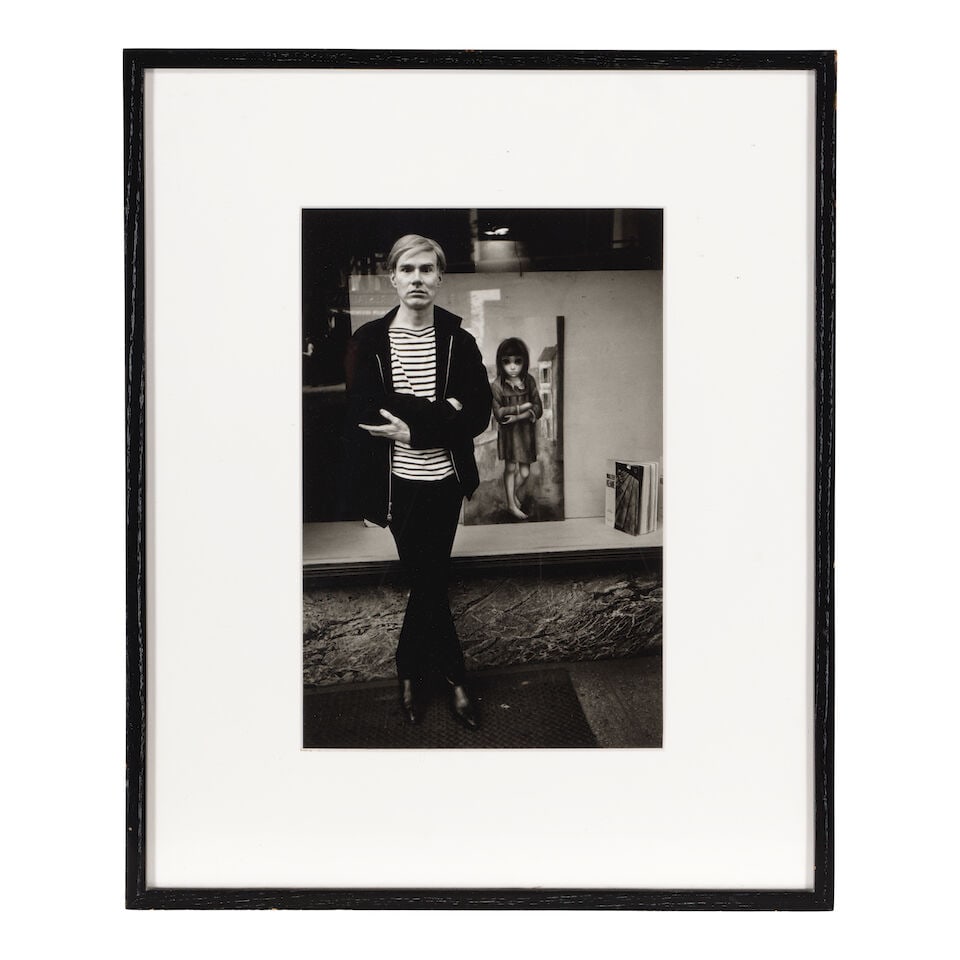 Steve Schapiro (1934-2022); Andy Warhol Mimics Margaret Keane 'Waif', New York City; - 2