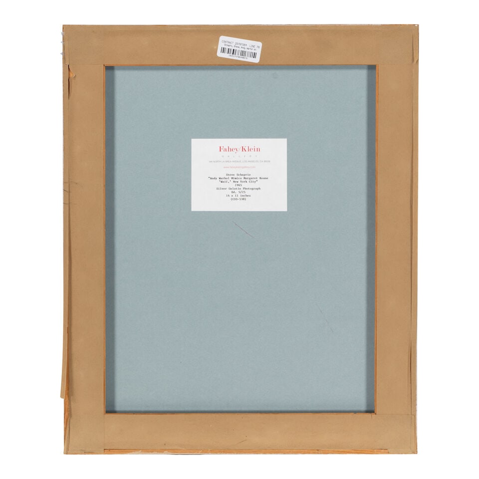 Steve Schapiro (1934-2022); Andy Warhol Mimics Margaret Keane 'Waif', New York City; - 3