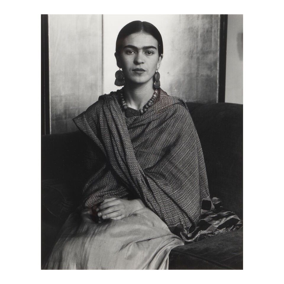 Imogen Cunningham (1883-1976); Frida Kahlo;: Imogen Cunningham (1883-1976) Frida Kahlo, 1931 Gelatin silver print, printed posthumously in 1981; mounted, the photographer's facsimile signature and the Imogen Cunningham Trust chopmark
