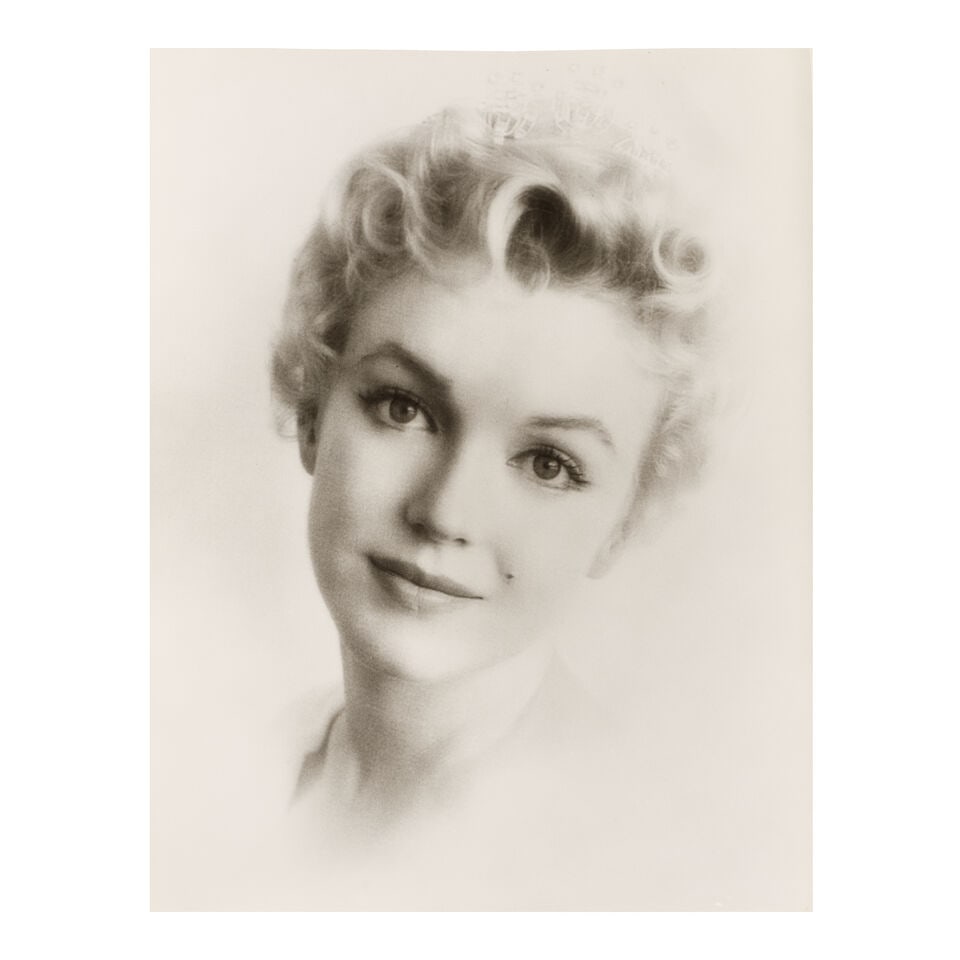 Milton H. Greene (1922-1985); Marilyn Monroe with Tiara;: Milton H. Greene (1922-1985) Marilyn Monroe with Tiara, 1956 Gelatin silver print, printed 1978; the photographer's copyright / reproduction rights stamp, signed, dated, and editioned 'A/P 14/25' in p
