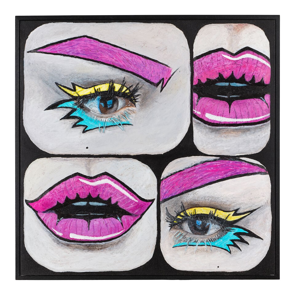 GINA BEAVERS (B. 1974) Fireworks Pop Art, 2016: GINA BEAVERS (B. 1974) Fireworks Pop Art, 2016 acrylic on canvas on panel with artist's wood frame 30 x 30 in. (76.2 x 76.2 cm.) framed: 31 x 31 in. (78.5 x 78.5 cm.) Footnotes: Provenance JTT,