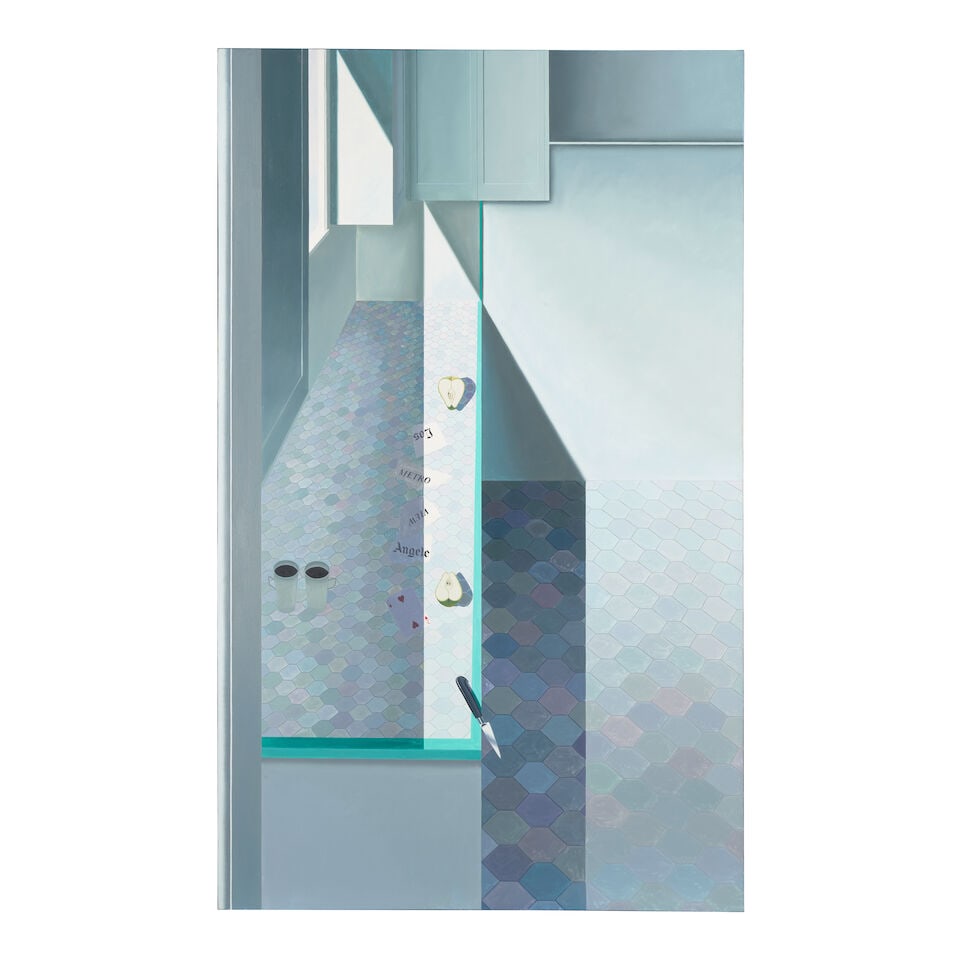 BRUCE COHEN (B.1953) Untitled, 1981-82: BRUCE COHEN (B.1953) Untitled, 1981-82 signed and dated 'Bruce Cohen 1981-82' (on the reverse) oil on canvas 68 3/8 x 41 7/8 in. 173.7 x 106.4 cm. Footnotes: Provenance Asher/Faure Gallery, Los Angele