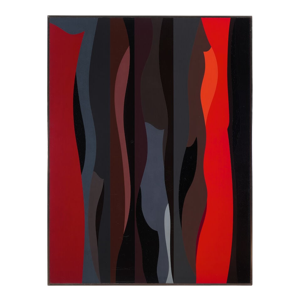 KARL STANLEY BENJAMIN (1925-2012) Curve-Straight (CS) #4, 1963 (Louis Stern has confirmed the au... (1 of 2)