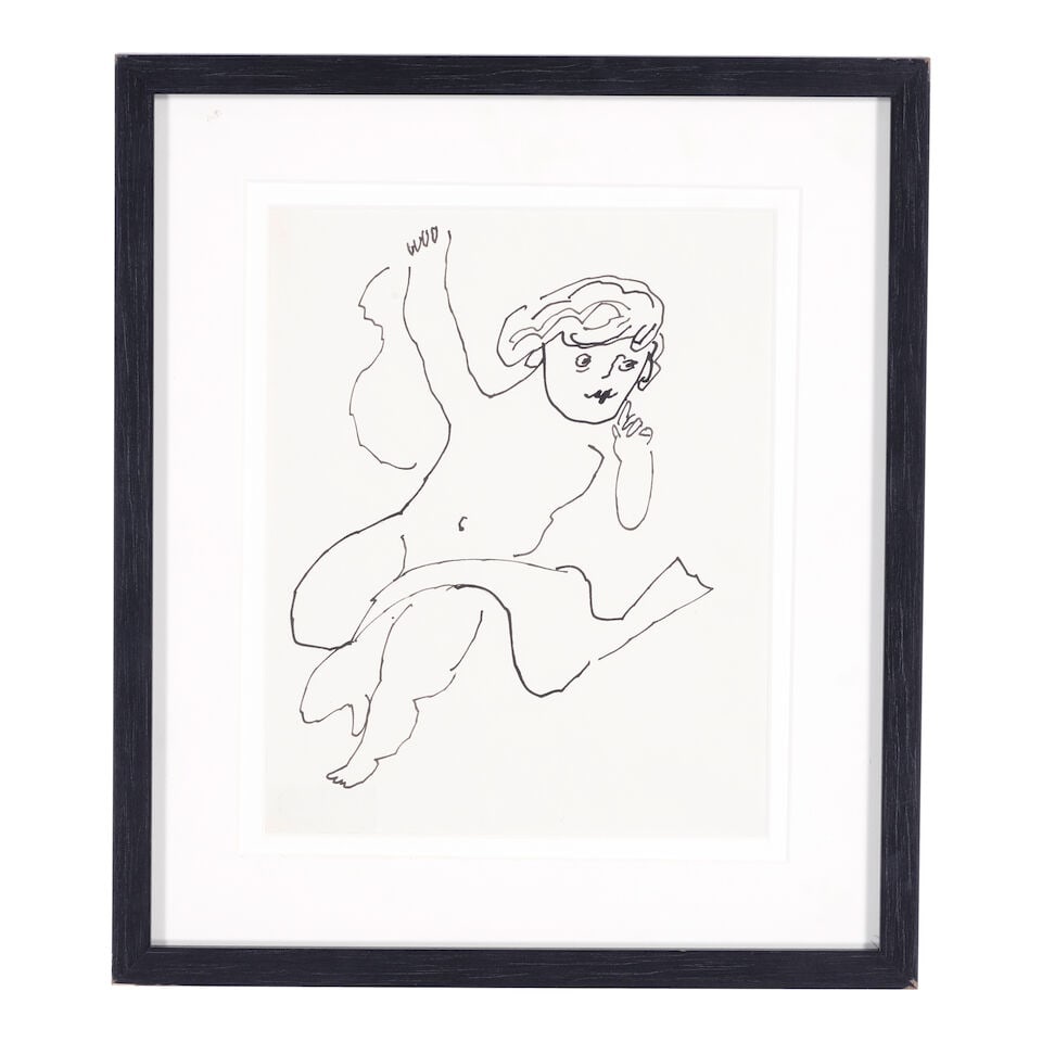 ANDY WARHOL (1928-1987) Angel with Sash, circa 1954 (This work is registered in The Andy Warhol ... - 3