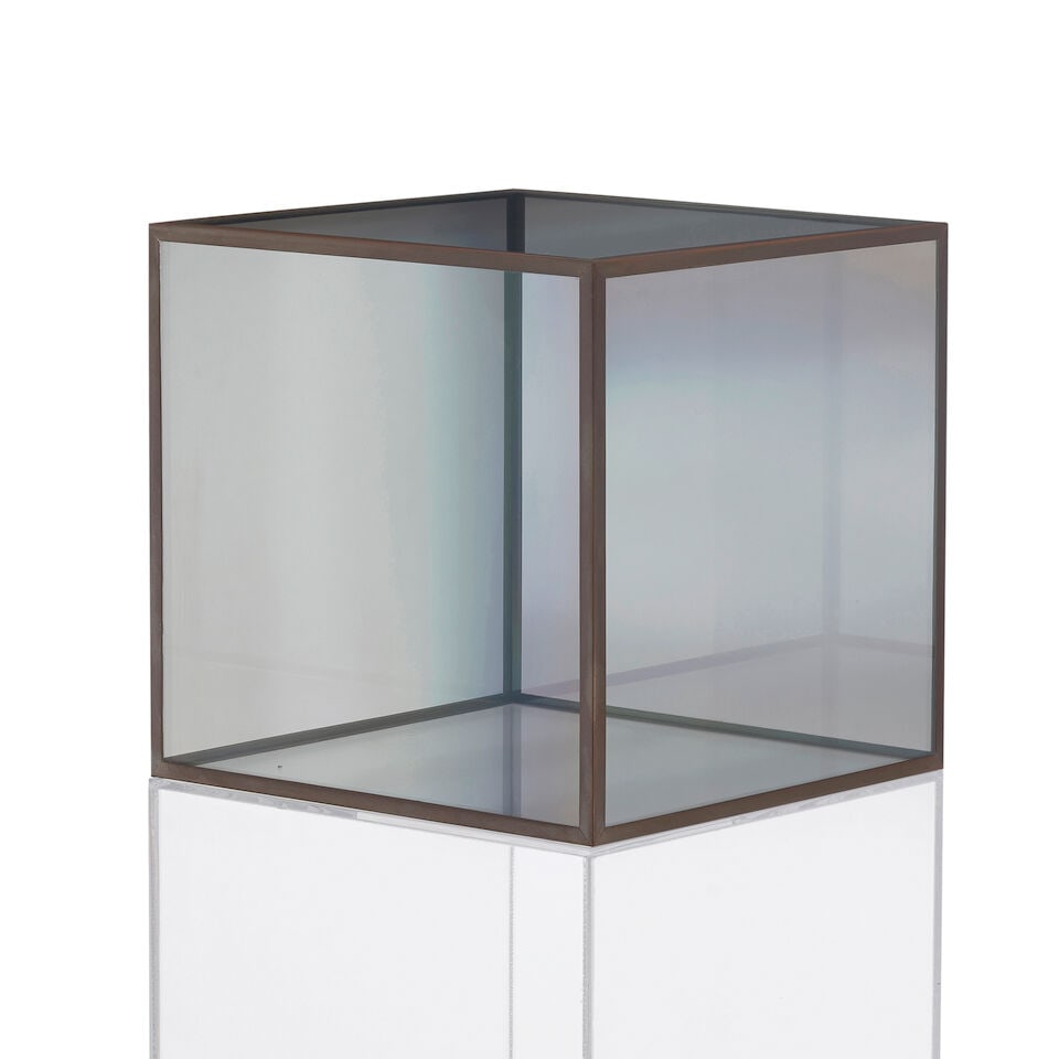 LARRY BELL (B. 1939) Cube #6, 1987 (Height with Plexiglass base: 50 1/4 in. (127.6 cm.)) (1 of 3)