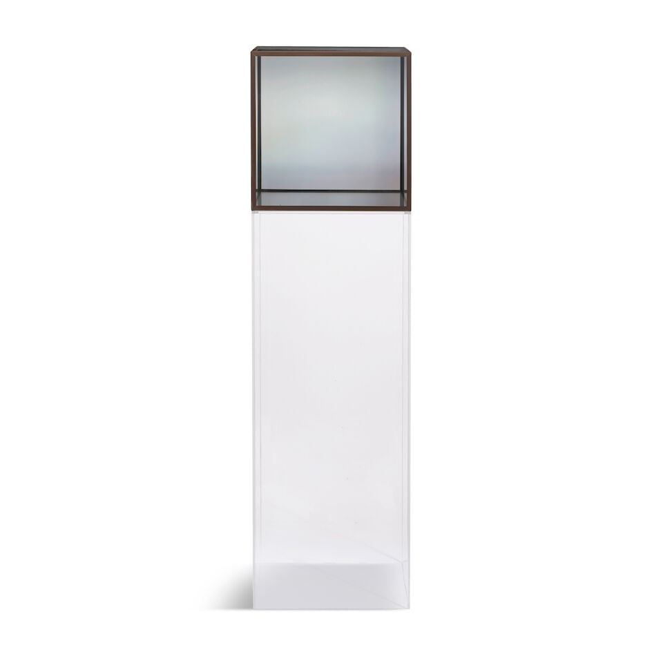 LARRY BELL (B. 1939) Cube #6, 1987 (Height with Plexiglass base: 50 1/4 in. (127.6 cm.)) - 3