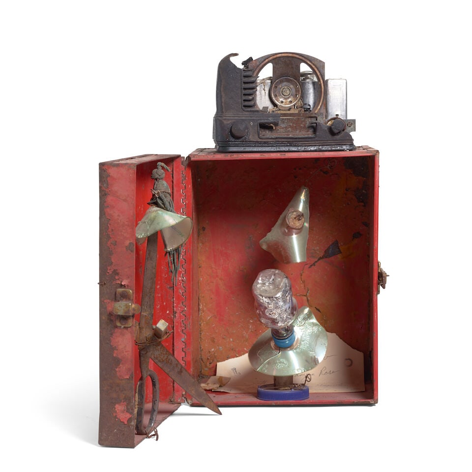 GEORGE HERMS (B. 1935) An Old Radio Show Box Canyon Rose with The Last of the Blue Margarita's, ... - 2